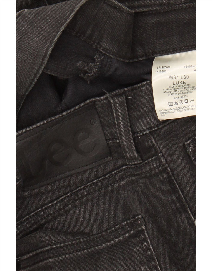 Jeans dritti Luke da uomo LEE W31 L30 in cotone nero