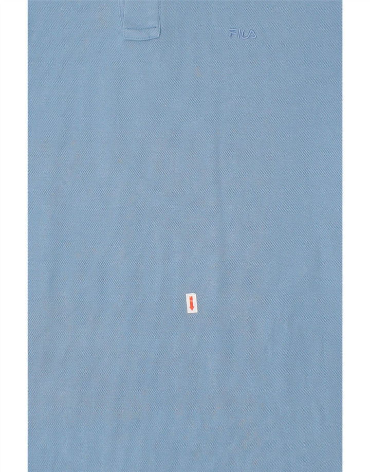 FILA Mens Polo Shirt Medium Blue Vintage Fila and Second-Hand Fila from Messina Hembry 