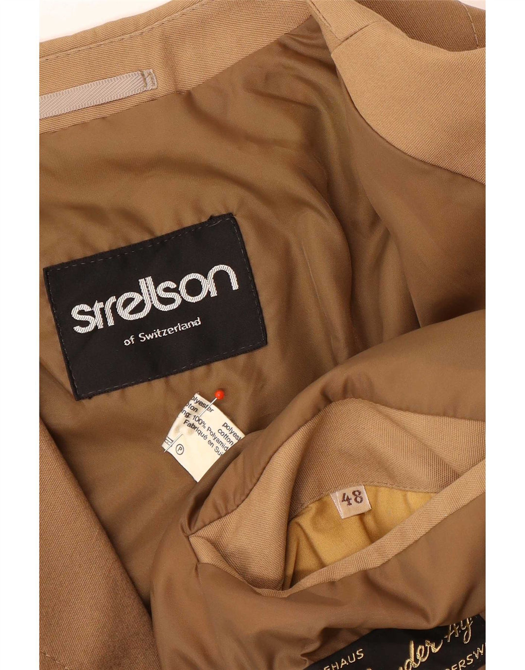 Cappotto da uomo Strellson IT 48 Poliestere marrone medio