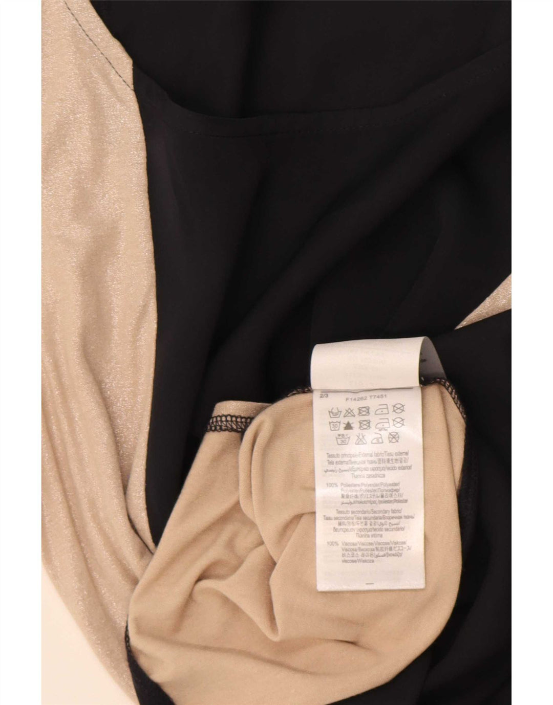 Canotta Donna Liu Jo IT 40 Small Nero Poliestere Colourblock