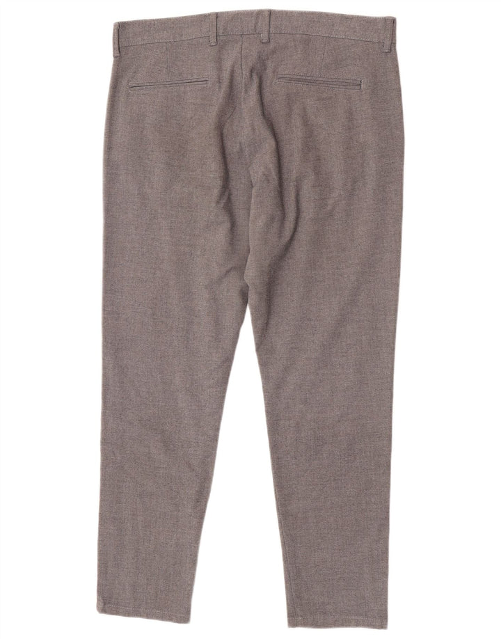Pantaloni chino slim da uomo Zara EU 42 Large W32 L28 Grigio
