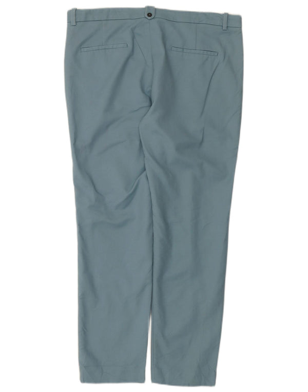 Zara Womens Straight Chino Trousers EU 42 Large W32 L27 Blue