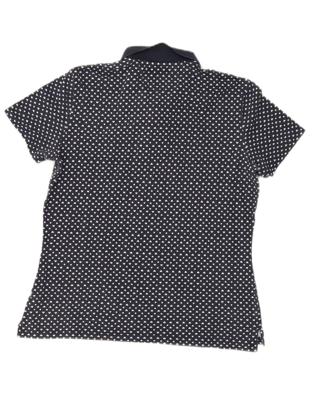 TOMMY HILFIGER Polo da donna UK 12 Medium Navy Blue Spotted