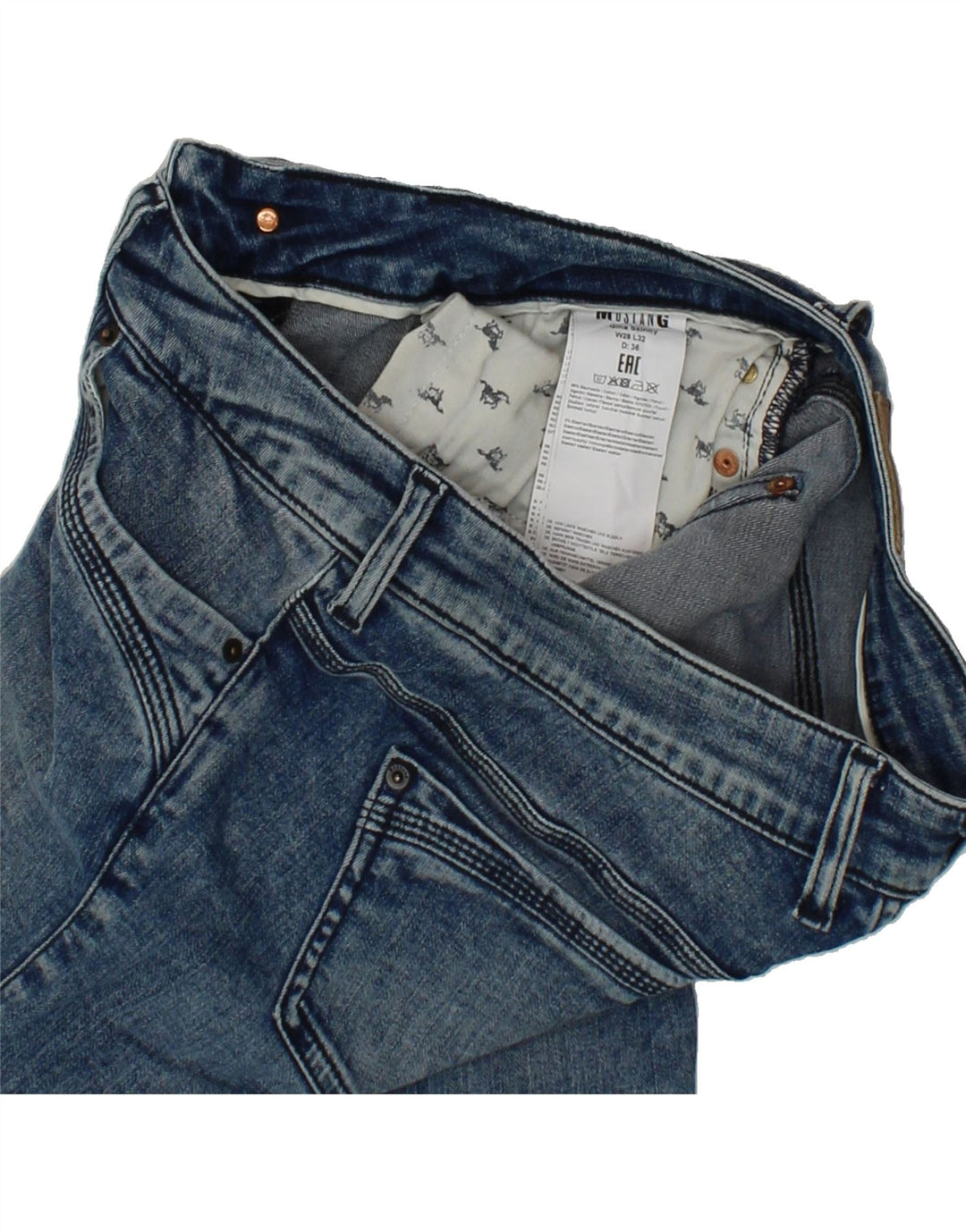 MUSTANG Womens Skinny Jeans W28 L32 Blue Cotton Vintage Mustang and Second-Hand Mustang from Messina Hembry 