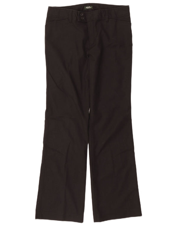 Eddie Bauer Womens Vashon Fit Casual Trousers US 12 Large W34 L33 Black