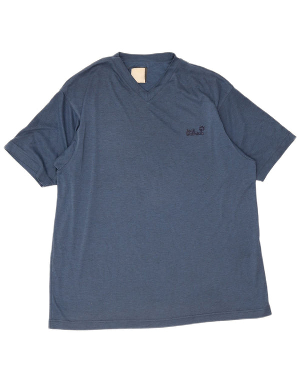 T-shirt da uomo Jack Wolfskin Top XL poliestere blu
