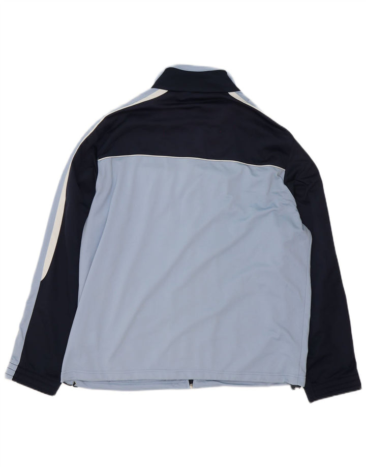 Giacca da tuta da uomo Umbro grande in poliestere color block blu