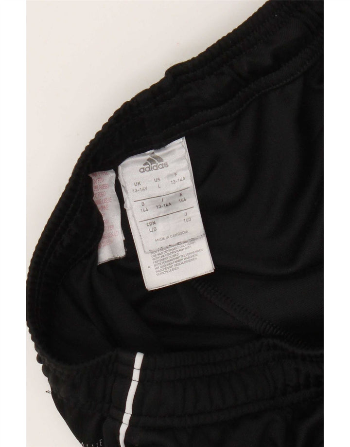 Pantaloni della tuta Adidas Climalite da ragazzo 13-14 anni in poliestere nero