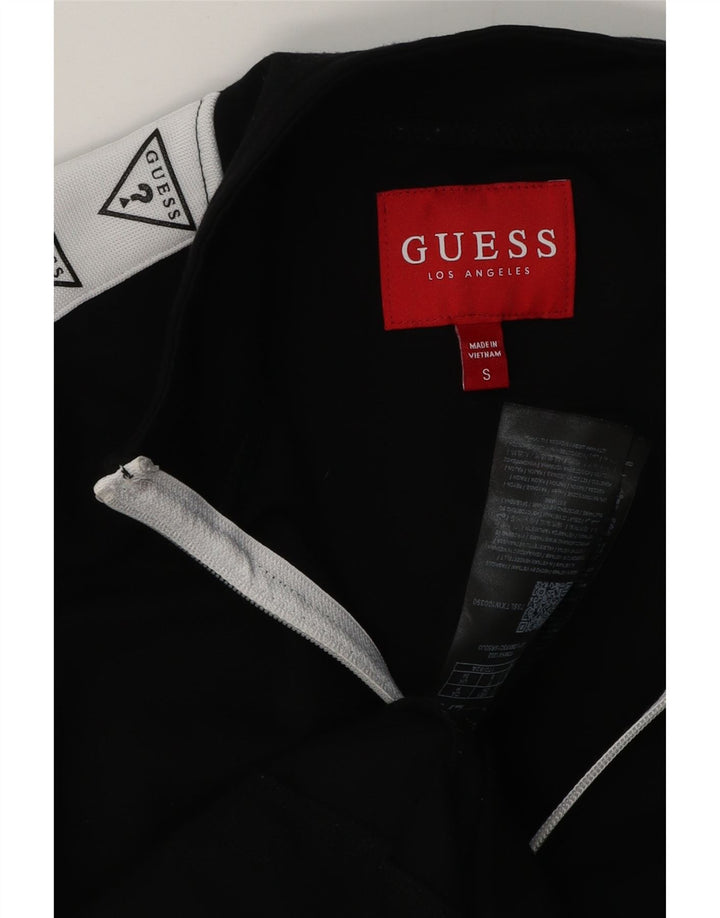 Giacca da ginnastica GUESS da uomo con grafica, piccola, in rayon color block nero