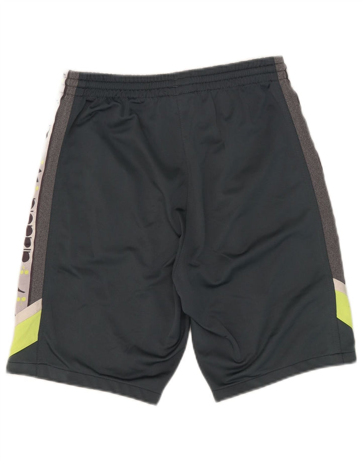 Pantaloncini sportivi grafici da uomo Diadora Poliestere color block grigio medio
