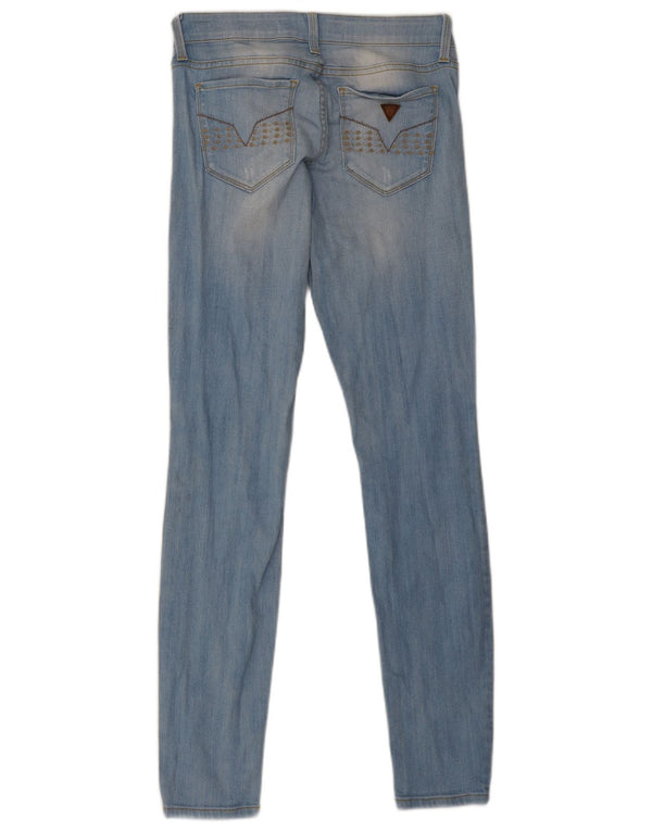 Jeans skinny bassi da donna Guess W29 L31 cotone blu