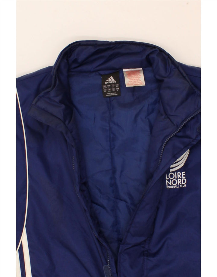 ADIDAS Boys Windbreaker Jacket 13-14 Years Navy Blue Polyamide Vintage Adidas and Second-Hand Adidas from Messina Hembry 