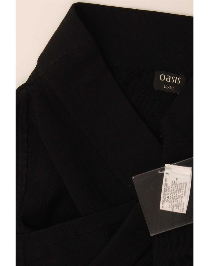 Gonna a tubino da donna Oasis UK 12 media W28 viscosa nera