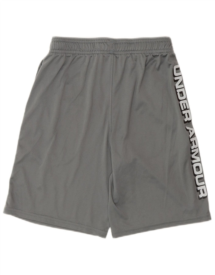 Pantaloncini sportivi Under Armour da ragazzo Heat Gear 9-10 anni grigio medio