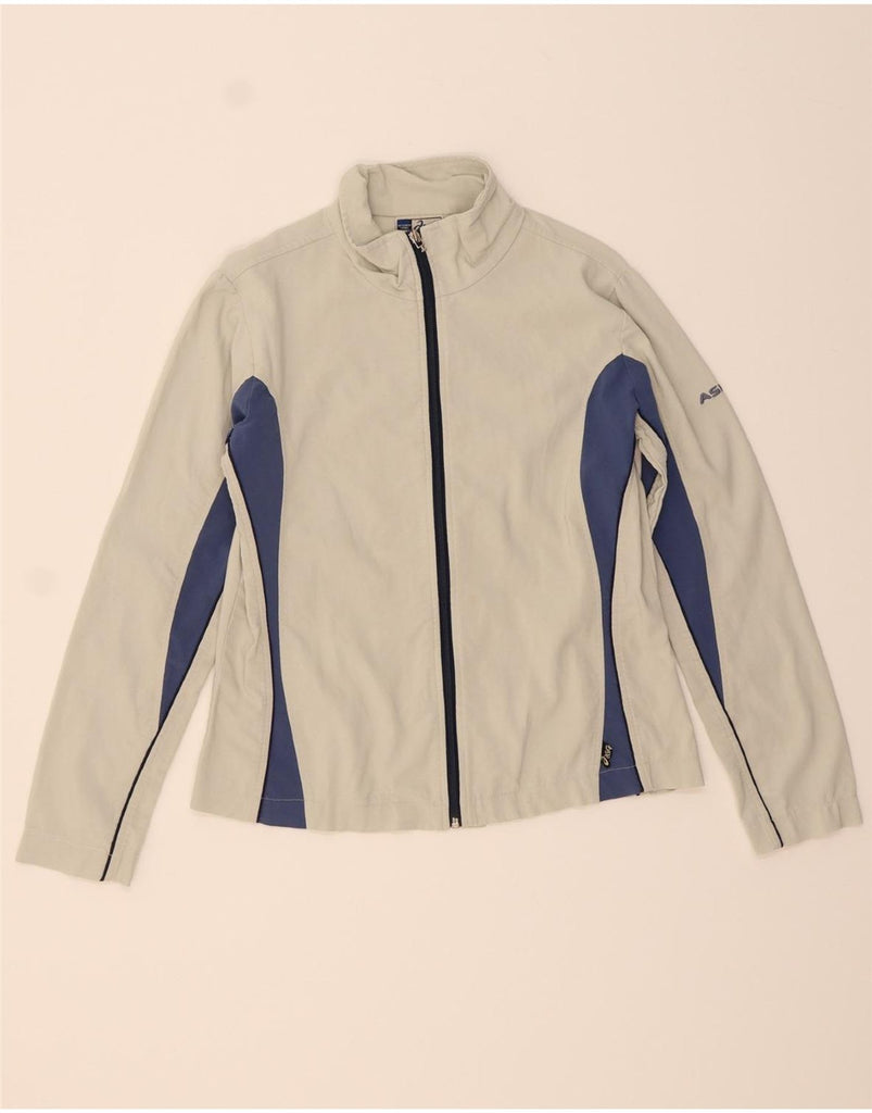 ASICS Womens Tracksuit Top Jacket UK 14 Medium Grey Colourblock Nylon Vintage Asics and Second-Hand Asics from Messina Hembry 