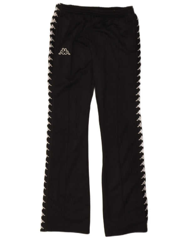 Pantaloni da tuta con grafica Kappa da uomo piccoli in poliestere nero