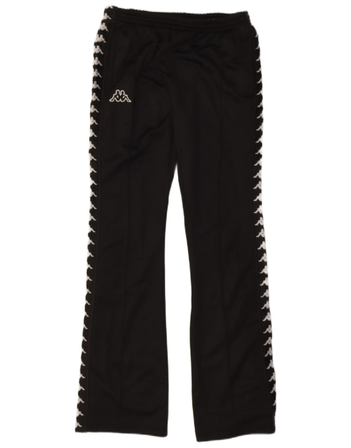 Pantaloni da tuta con grafica Kappa da uomo piccoli in poliestere nero