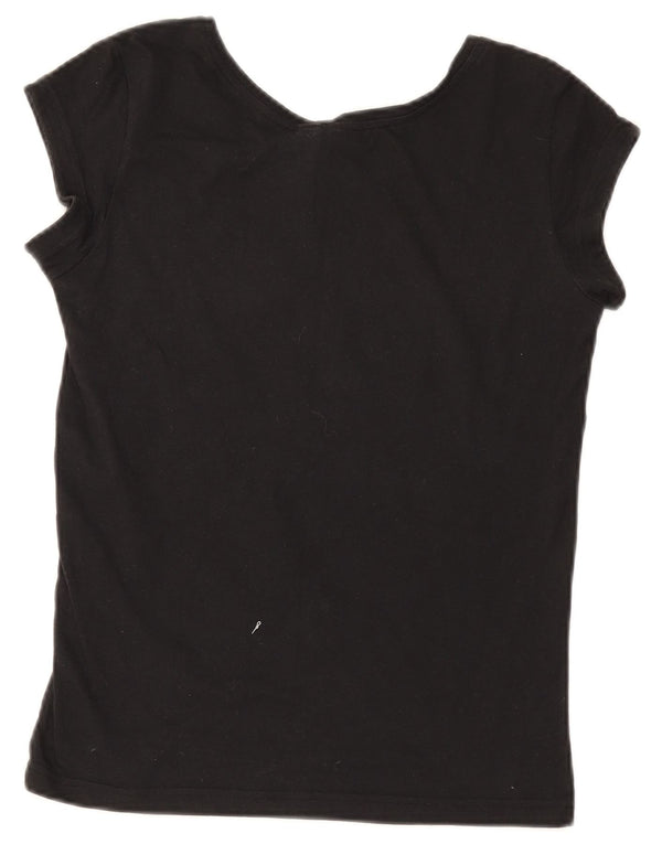 T-shirt grafica da donna Adidas Top UK 4/6 XS cotone nero