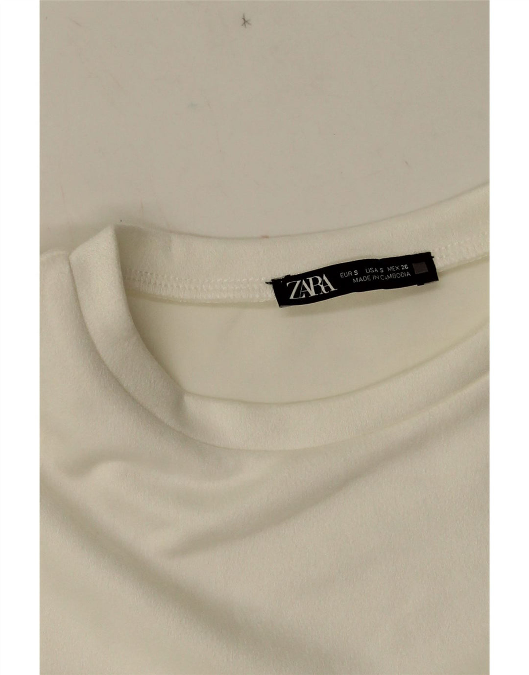 Abito a trapezio da donna ZARA UK 10 piccolo bianco floreale