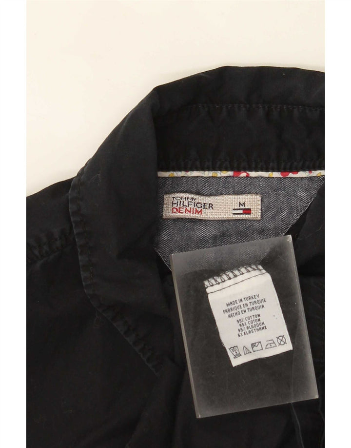 Camicia da donna Tommy Hilfiger UK 12 cotone nero medio