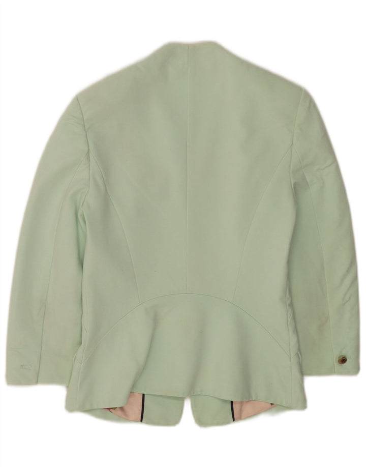 Giacca blazer a 1 bottone da donna Ted Baker UK 6 XS verde viscosa