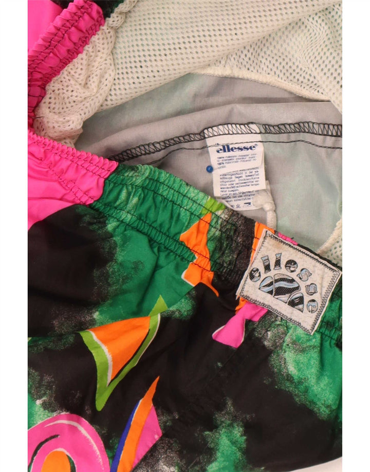 Pantaloncini sportivi grafici da uomo Ellesse Poliestere color block verde medio