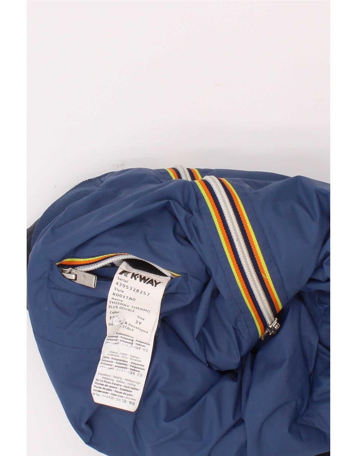 Piumino Reversibile Bambino K-Way 2-3 Anni Blu in Poliammide