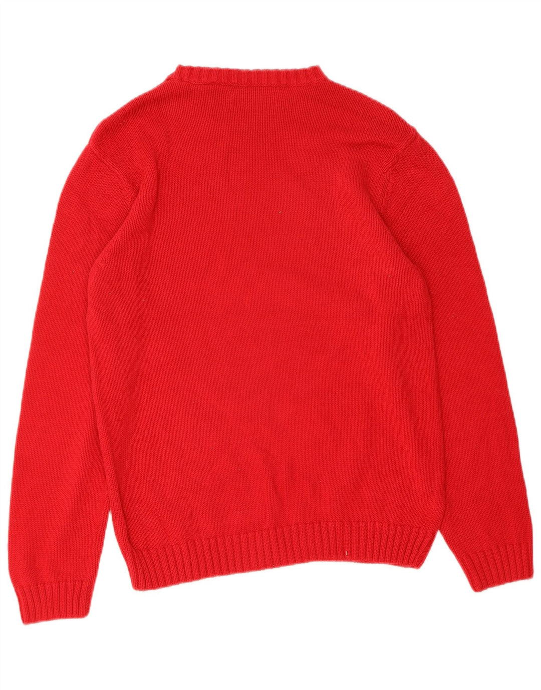 CHAPS Mens Crew Neck Jumper Sweater Medium Red Cotton