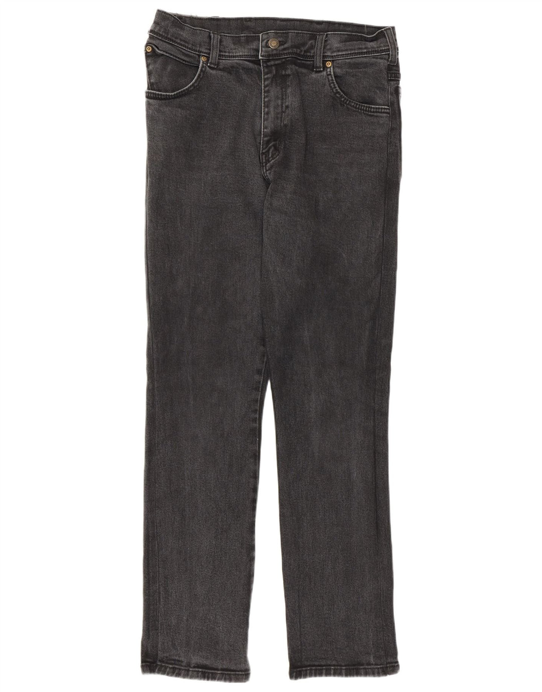 Jeans dritti da uomo Wrangler vestibilità regolare W36 L32 cotone grigio