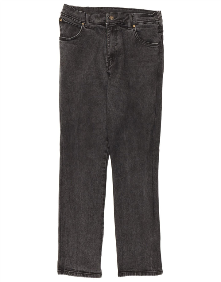 Jeans dritti da uomo Wrangler vestibilità regolare W36 L32 cotone grigio