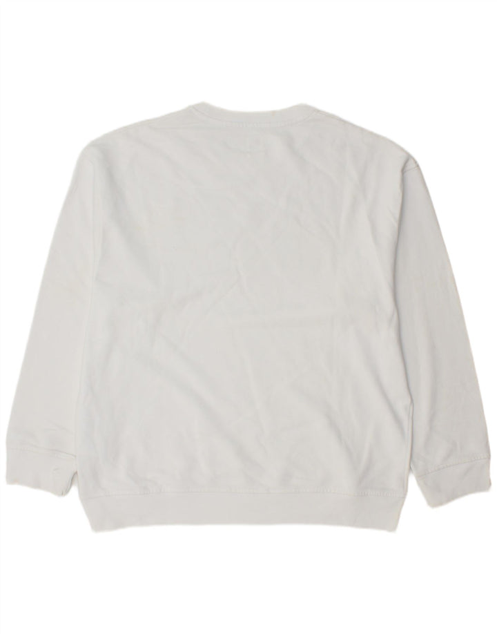 LEVI'S Mens Graphic Relaxed Fit Sweatshirt Jumper Large White Cotton