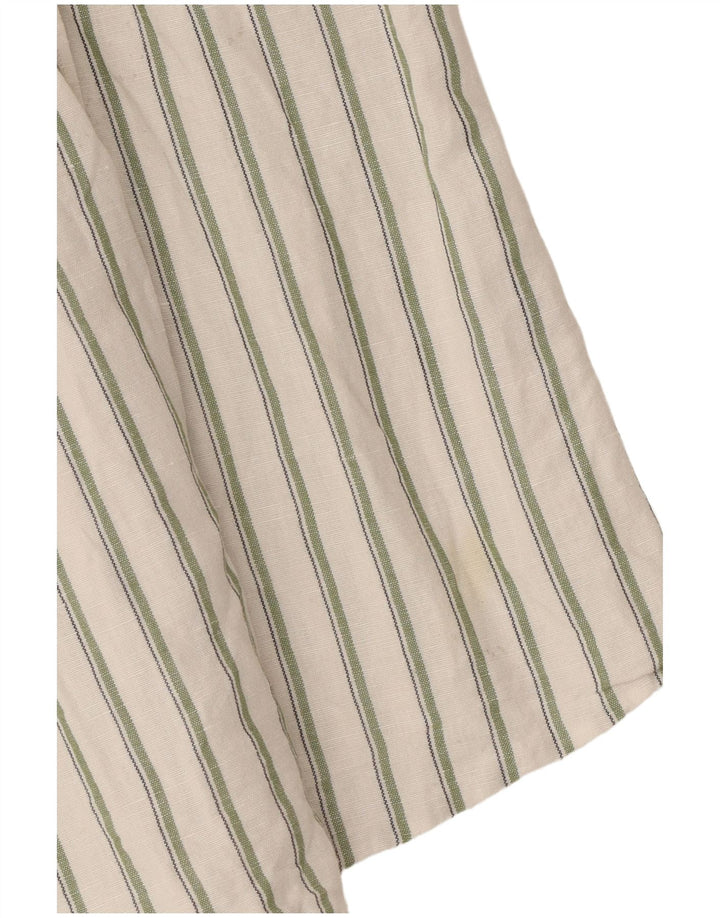 Camicia Zara da uomo in lino a righe bianche medie