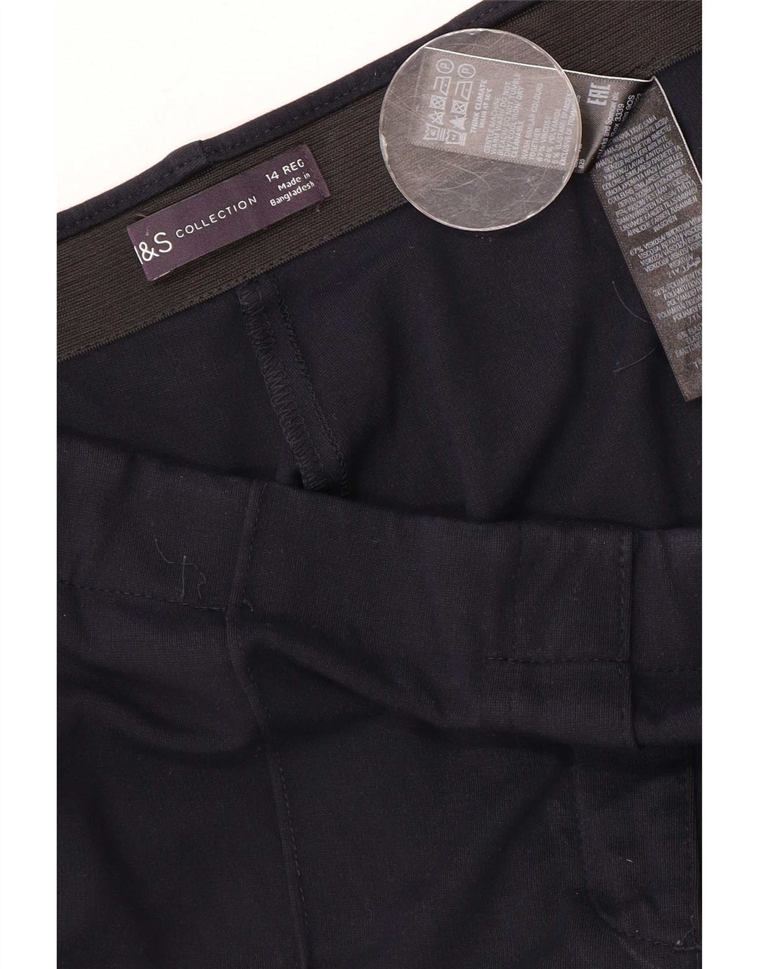 Pantaloni chino da donna Marks & Spencer UK 14 medi W30 L28 Blu navy
