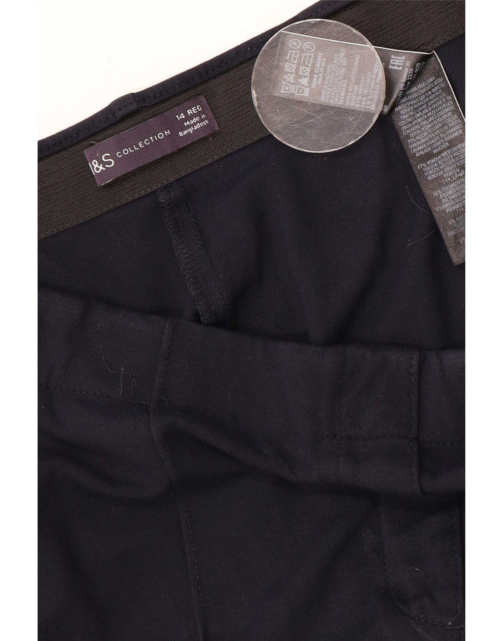 Pantaloni chino da donna Marks & Spencer UK 14 medi W30 L28 Blu navy