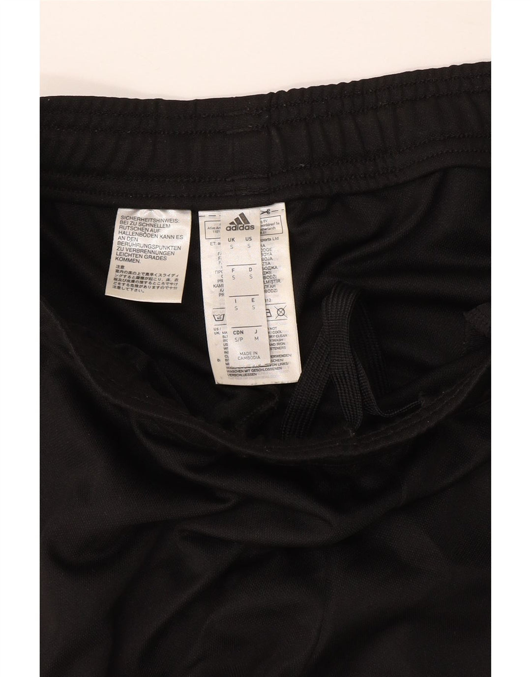 Pantaloni da tuta Adidas Climacool da uomo piccoli in poliestere nero