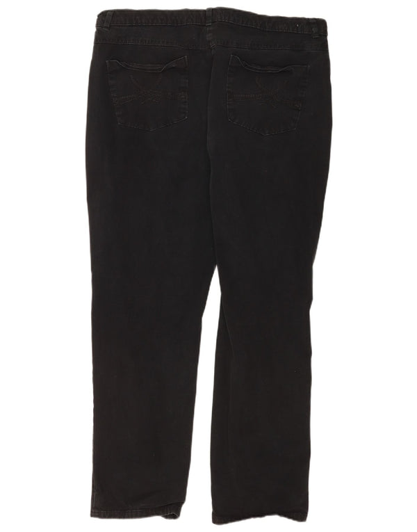 Jeans dritti da donna Marks & Spencer UK 18 XL W36 L28 Cotone nero