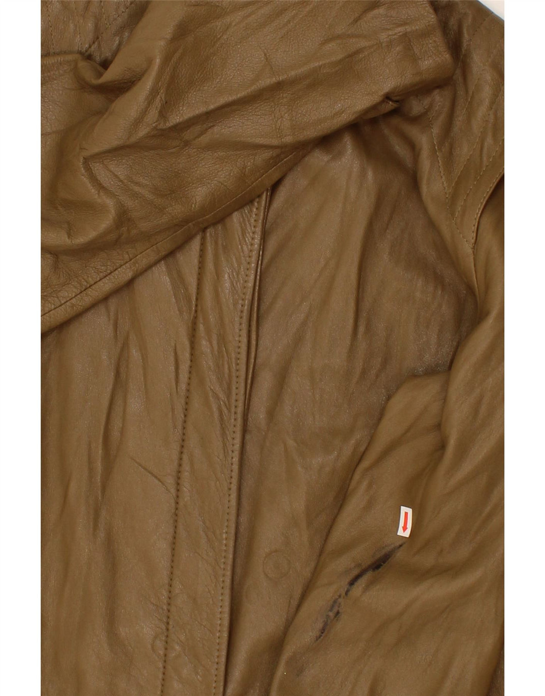 VINTAGE Womens Leather Coat IT 46 Large Brown Leather Vintage Vintage and Second-Hand Vintage from Messina Hembry 