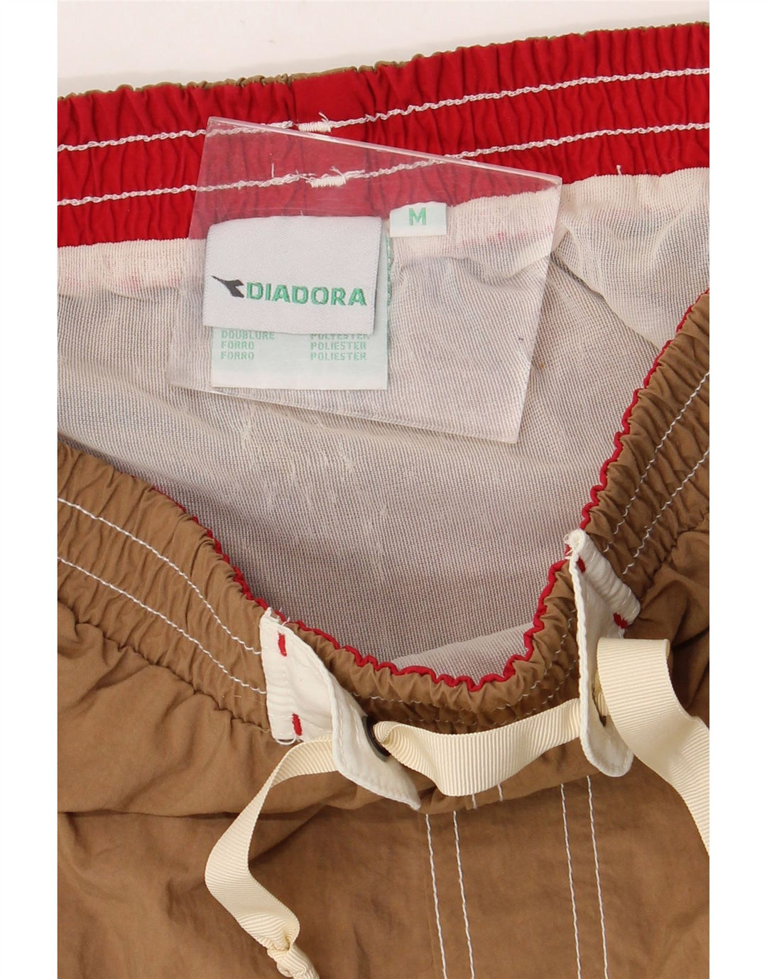 Pantaloncini da mare da uomo Diadora in nylon beige medio