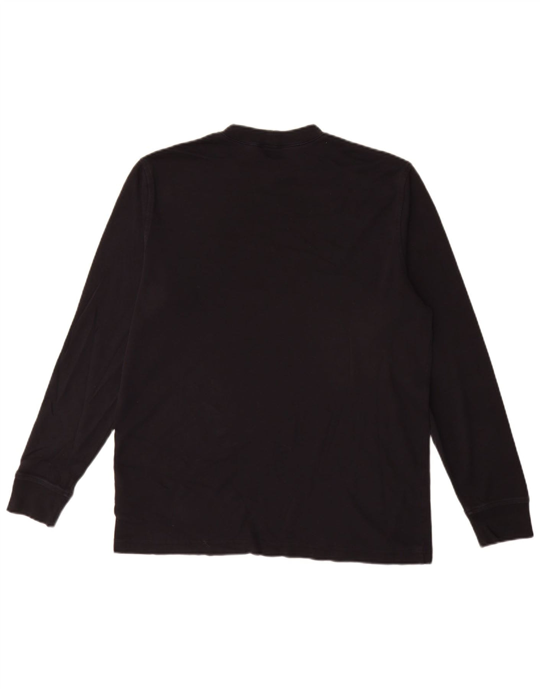 Top da uomo Lands End a maniche lunghe in cotone nero medio