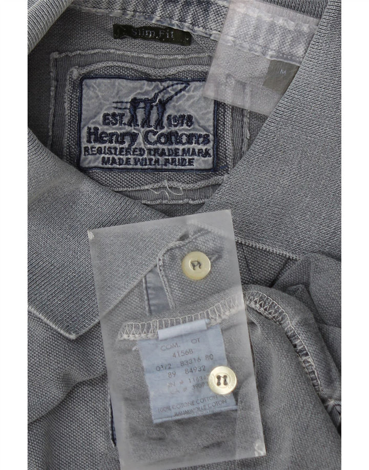 Polo da uomo slim fit Henry Cottons in cotone grigio medio