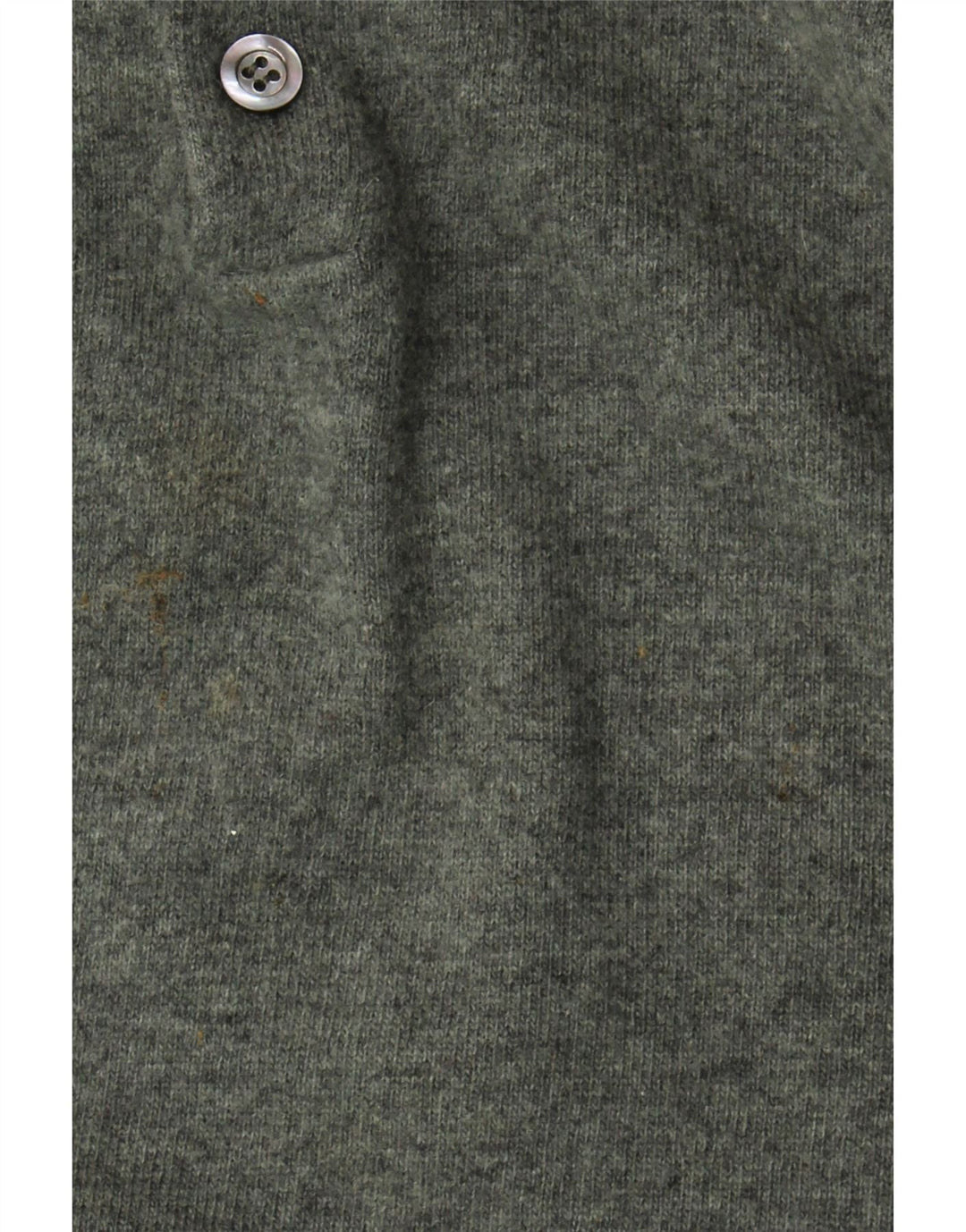 Maglione da uomo a polo Benetton da uomo piccolo in lana vergine verde