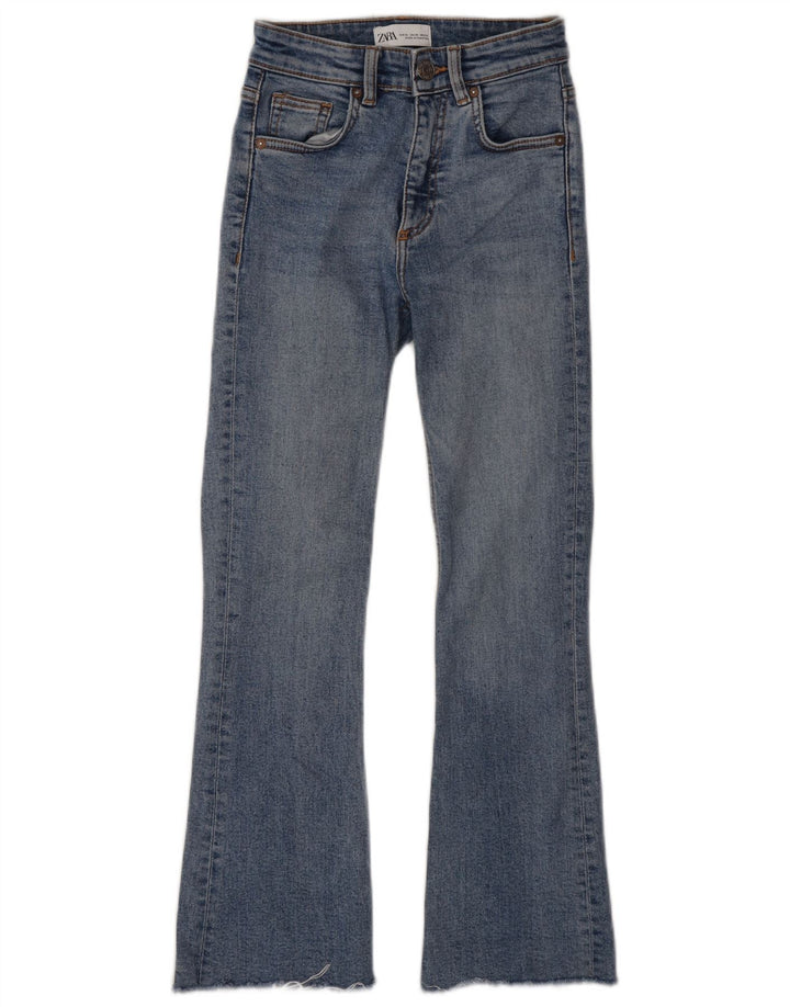 ZARA Womens Bootcut Jeans W22 L25 Blue Cotton
