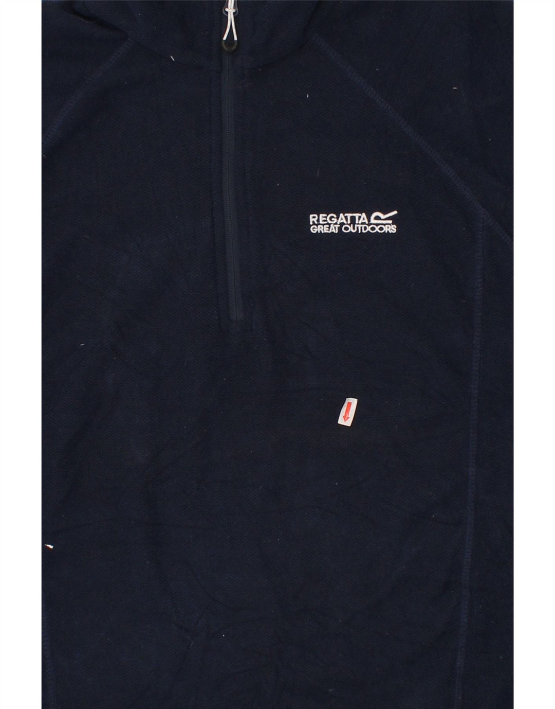 REGATTA Mens Zip Neck Fleece Jumper Small Navy Blue Polyester Vintage Regatta and Second-Hand Regatta from Messina Hembry 