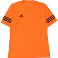 T-shirt Adidas Climalite da uomo, grande, in poliestere a righe arancioni