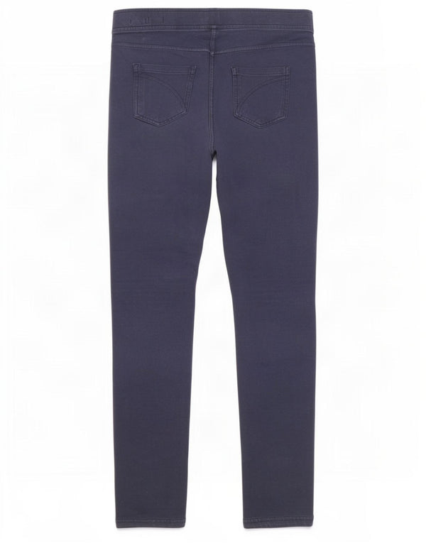 Pantaloni casual slim da donna Benetton W28 L28 Blu navy
