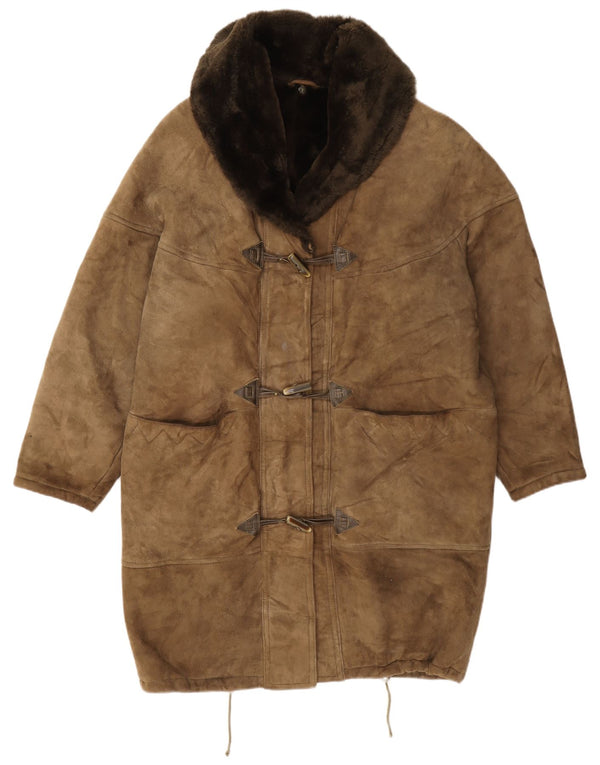 Cappotto oversize in shearling vintage da donna EU 42 Large Marrone