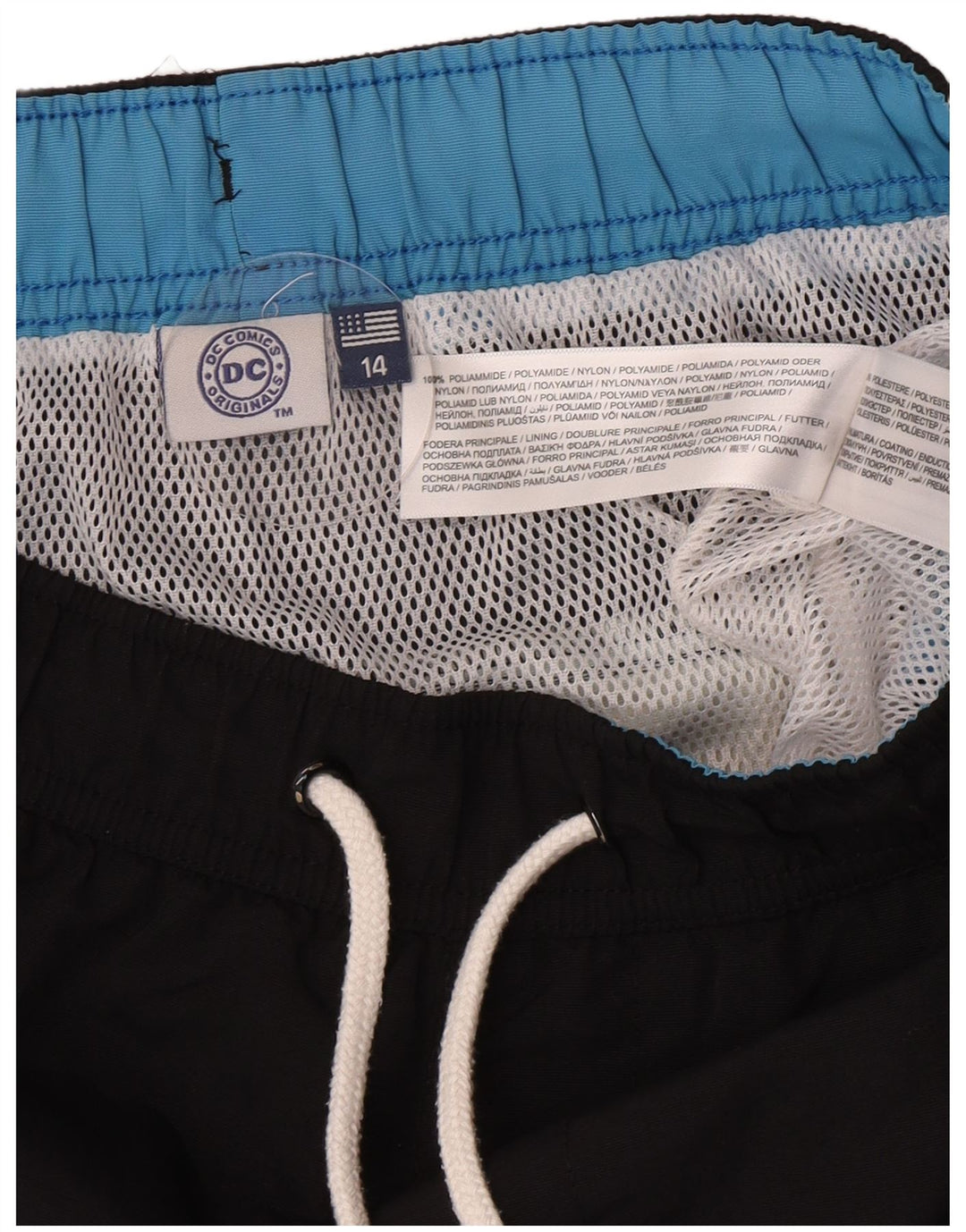 Pantaloncini da bagno DC Graphic da ragazzo 13-14 anni in poliammide color block nero