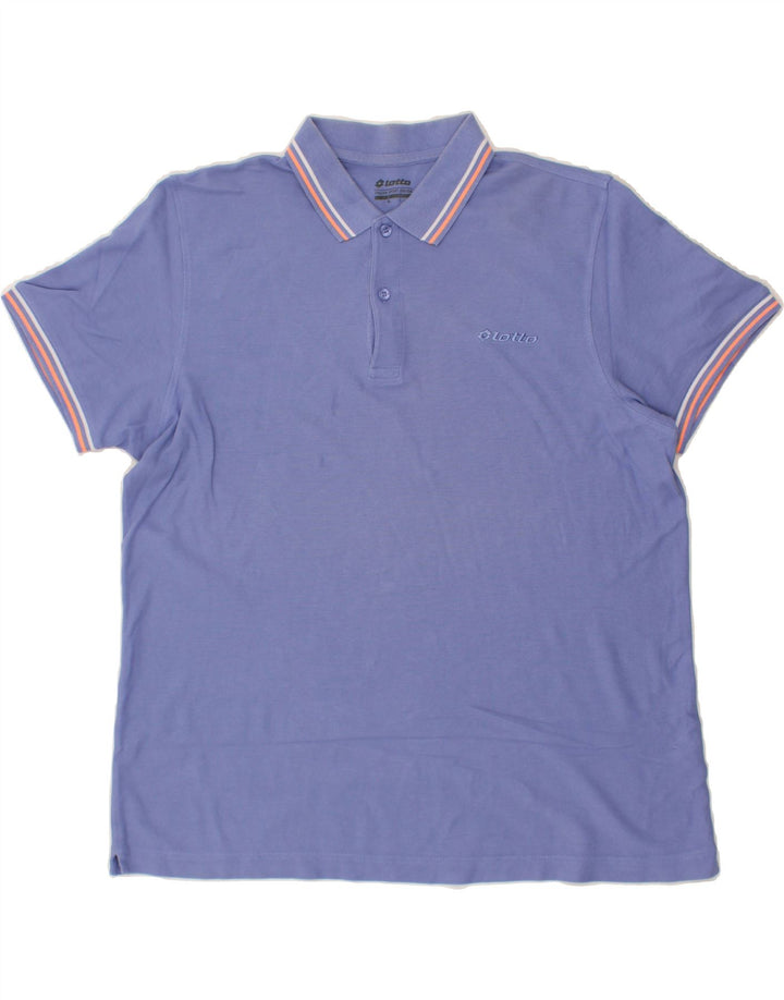 LOTTO Mens Polo Shirt Large Blue Cotton Vintage Lotto and Second-Hand Lotto from Messina Hembry 