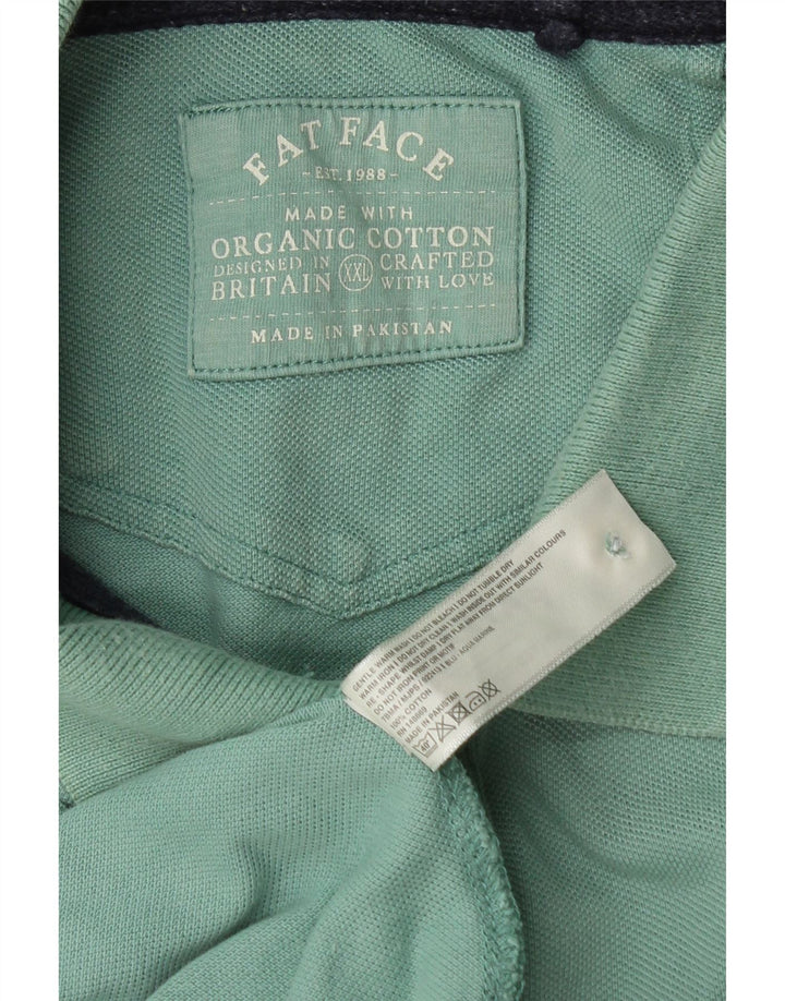 Polo da uomo FAT FACE 2XL in cotone turchese