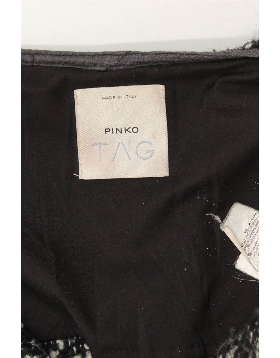 PINKO Womens Overcoat UK 10 Small  Black Virgin Wool Vintage Pinko and Second-Hand Pinko from Messina Hembry 